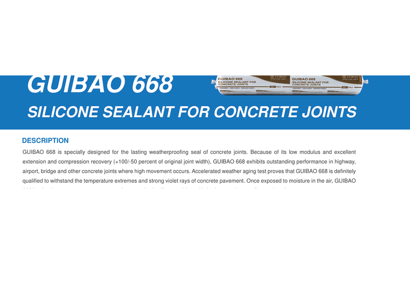 GUIBAO 668 Silicone Sealant for Concrete Joints