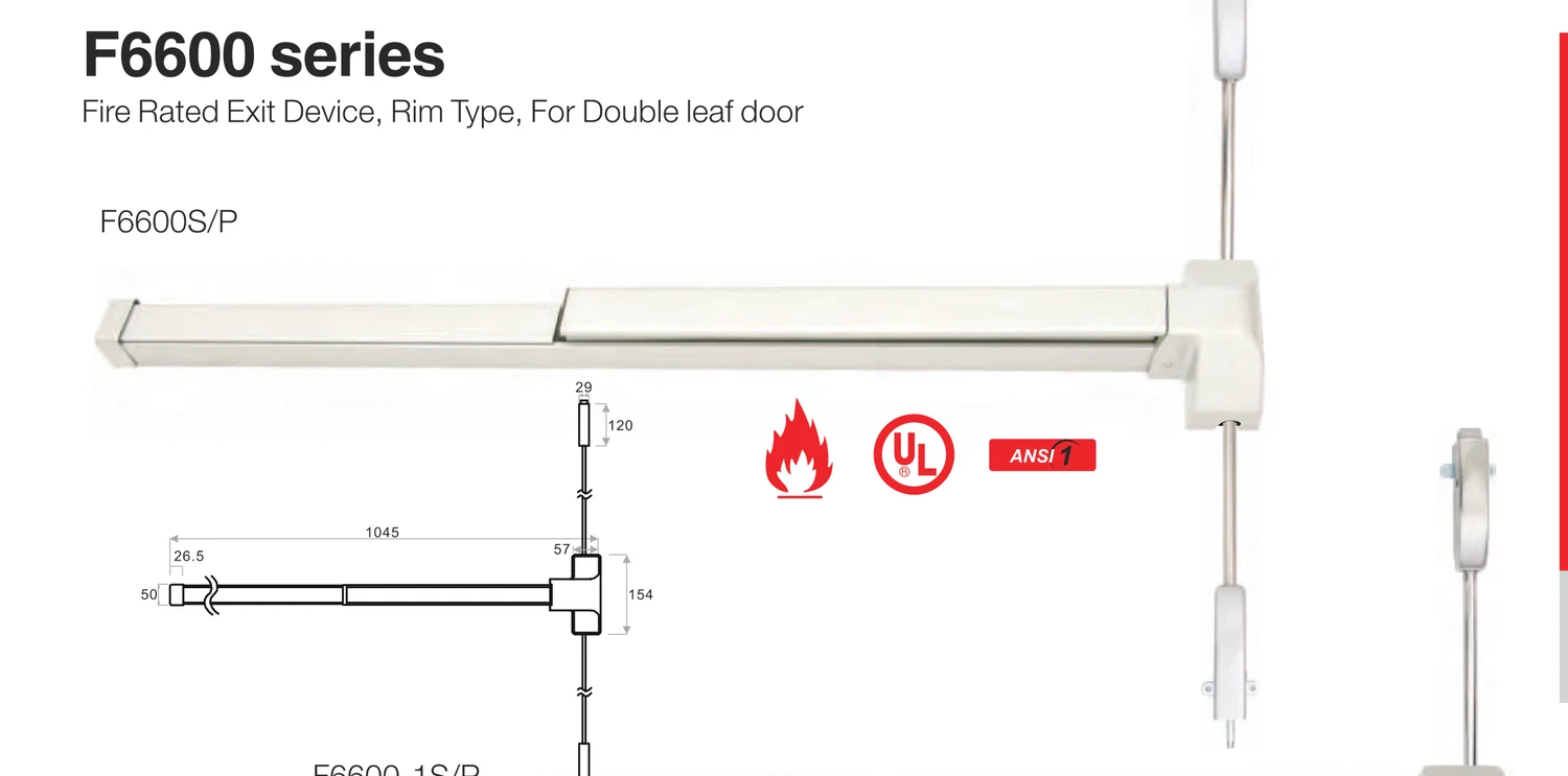 F6600 Series Fire Rated Exit Device