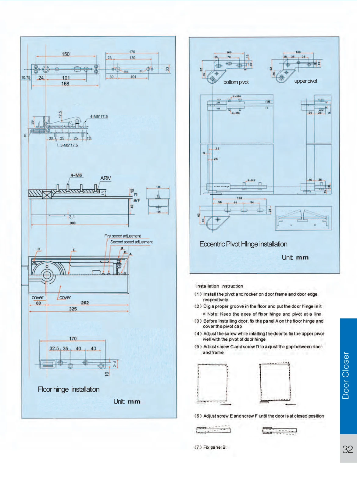 TO-322 / TO-323 / TO-324 Floor Hinge Series preview 3