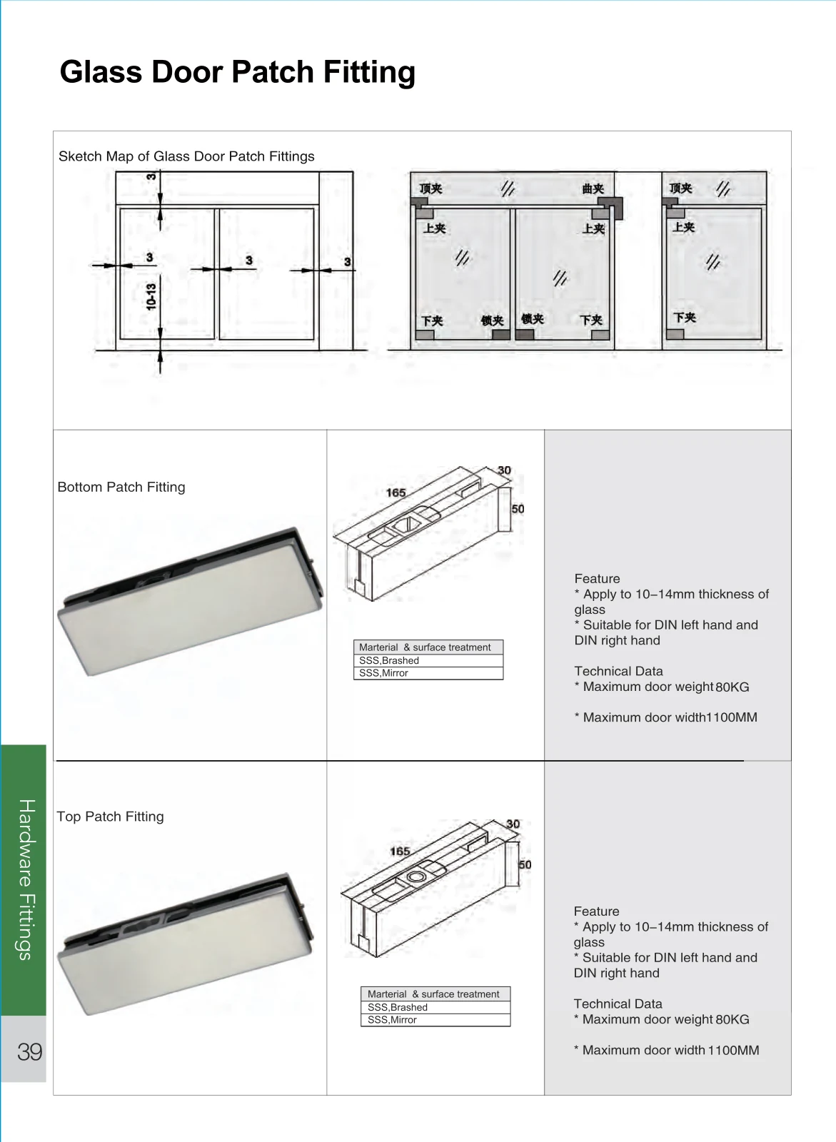 Glass Door Patch Fitting Series preview 2