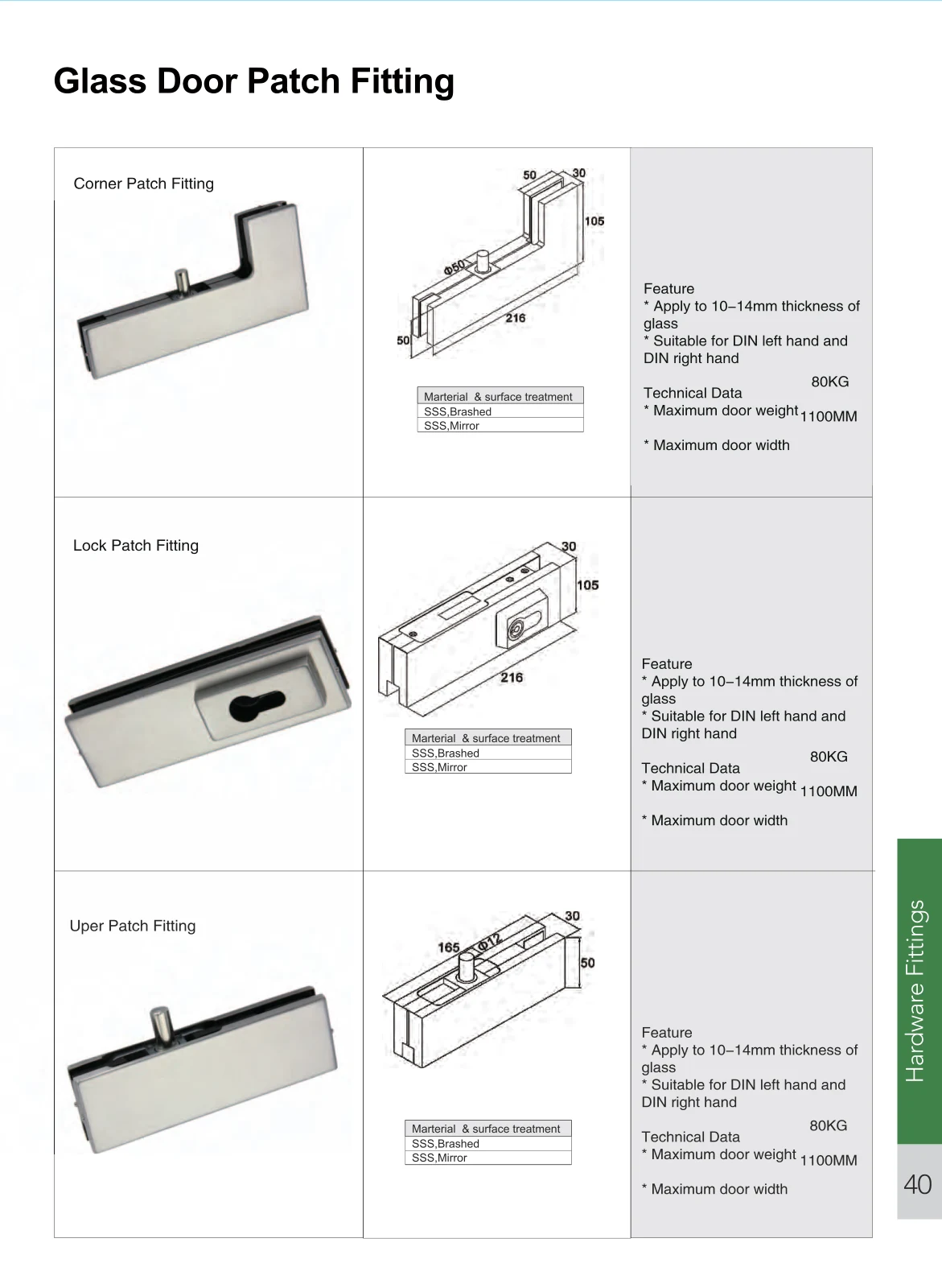 Glass Door Patch Fitting Series preview 3