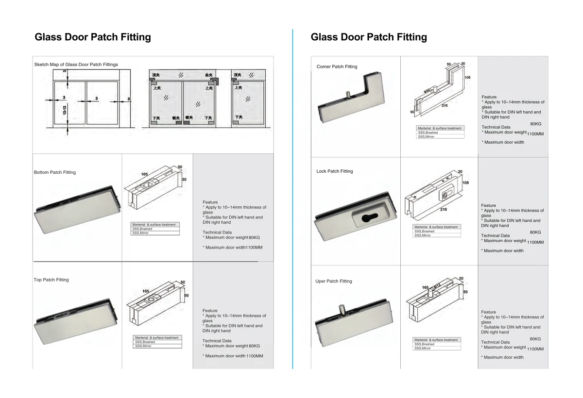Glass Door Patch Fitting Series