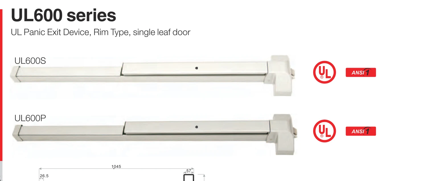 UL600 Series Panic Exit Device