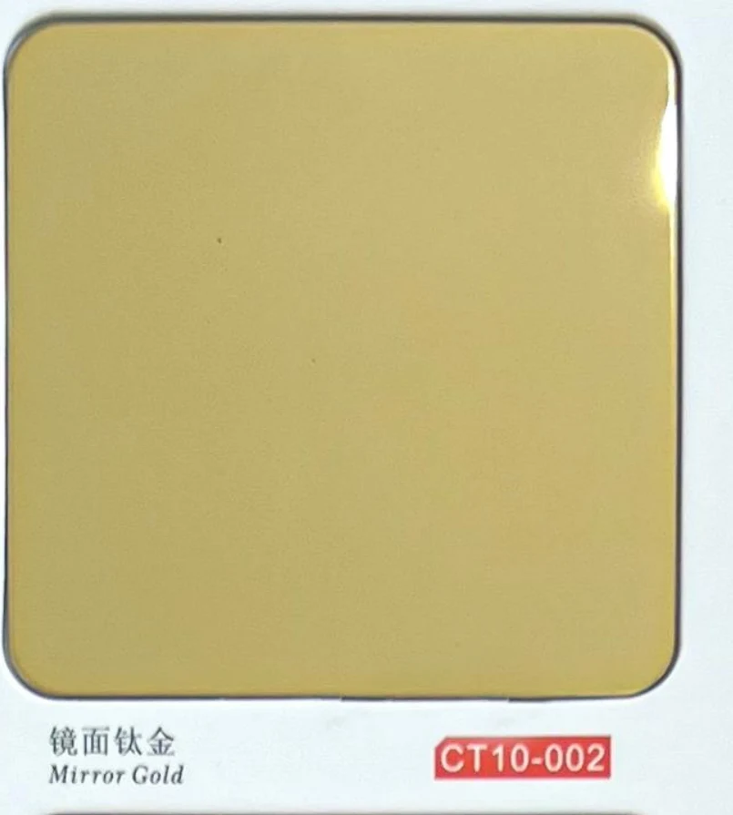 CT10-002 Mirror Gold Stainless Steel Sheet
