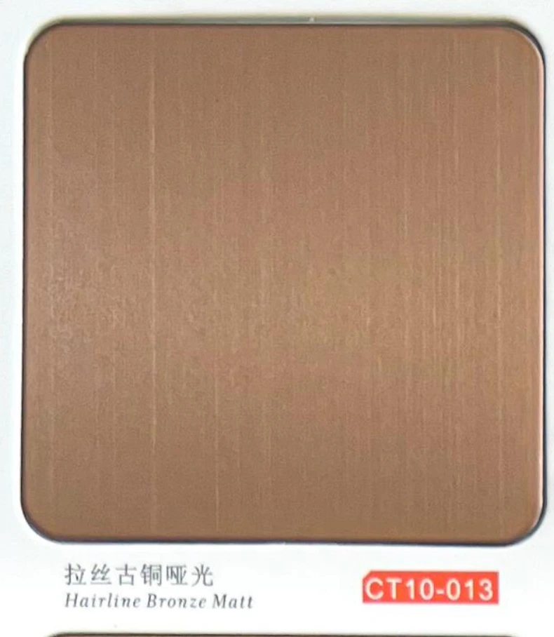 CT10-013 Hairline Bronze Matt Stainless Steel Sheet