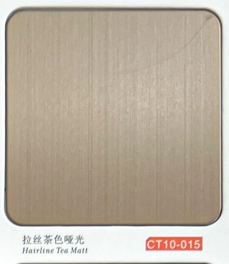 CT10-015 Hairline Tea Matt Stainless Steel Sheet