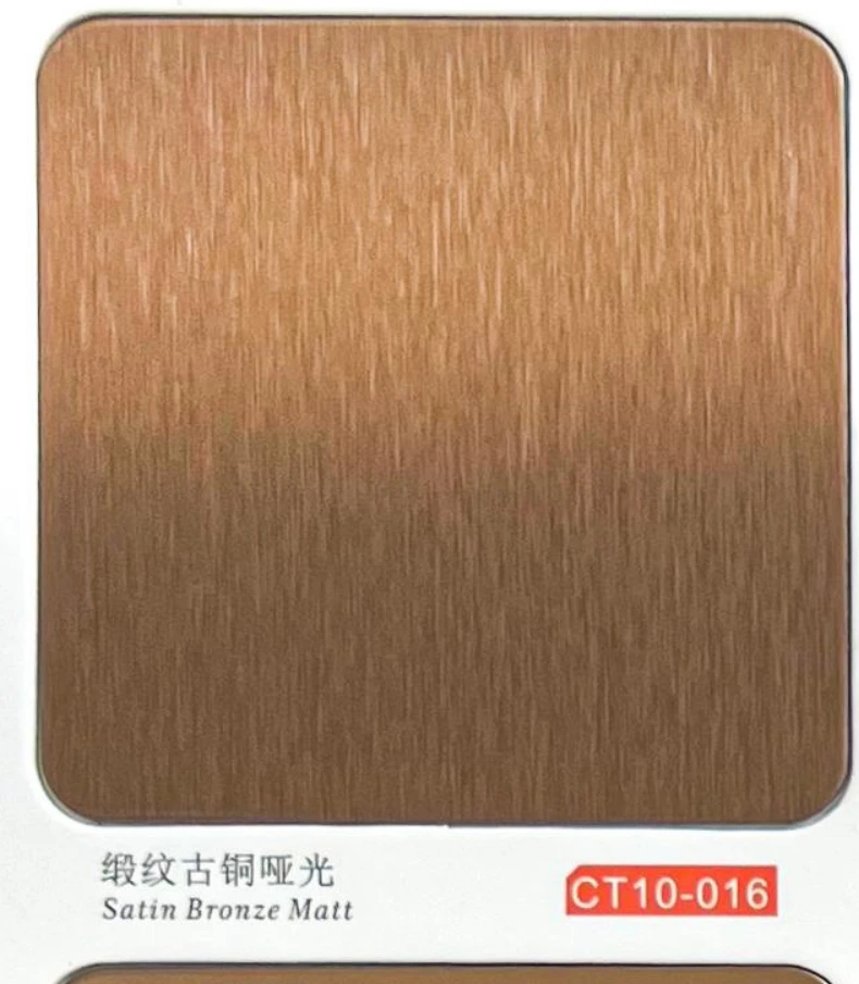 CT10-016 Satin Bronze Matt Stainless Steel Sheet