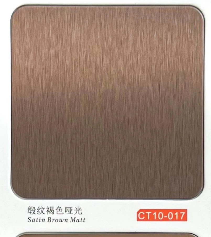 CT10-017 Satin Brown Matt Stainless Steel Sheet