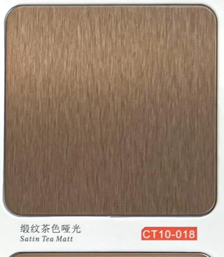 CT10-018 Satin Tea Matt Stainless Steel Sheet