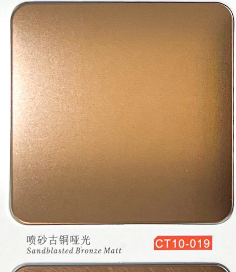 CT10-019 Sandblasted Bronze Matt Stainless Steel Sheet