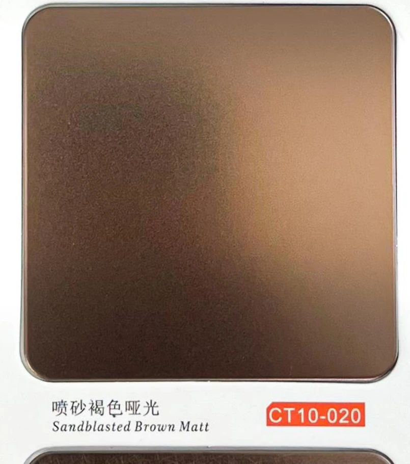 CT10-020 Sandblasted Brown Matt Stainless Steel Sheet