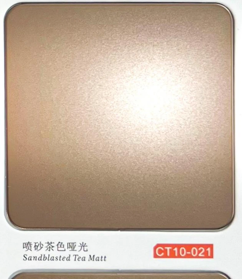 CT10-021 Sandblasted Tea Matt Stainless Steel Sheet