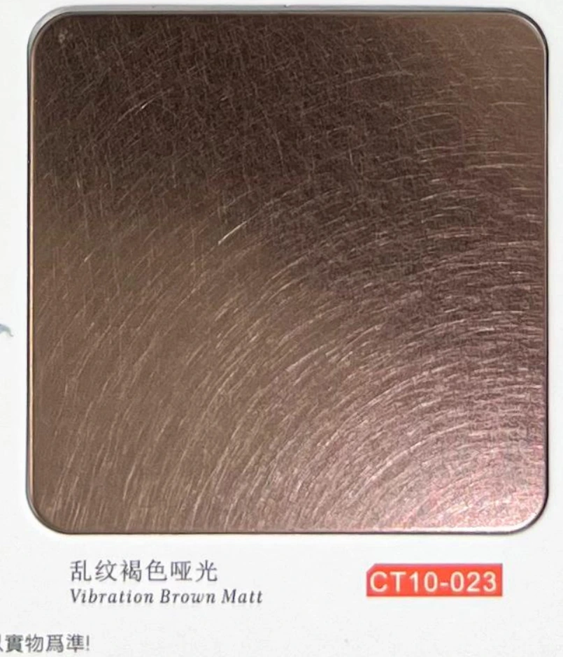 CT10-023 Vibration Brown Matt Stainless Steel Sheet