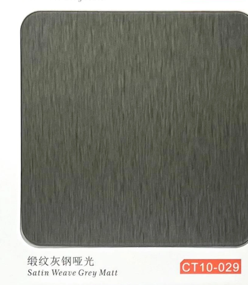 CT10-029 Satin Weave Grey Matt Stainless Steel Sheet