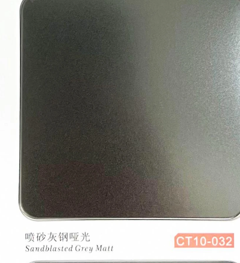 CT10-032 Sandblasted Grey Matt Stainless Steel Sheet