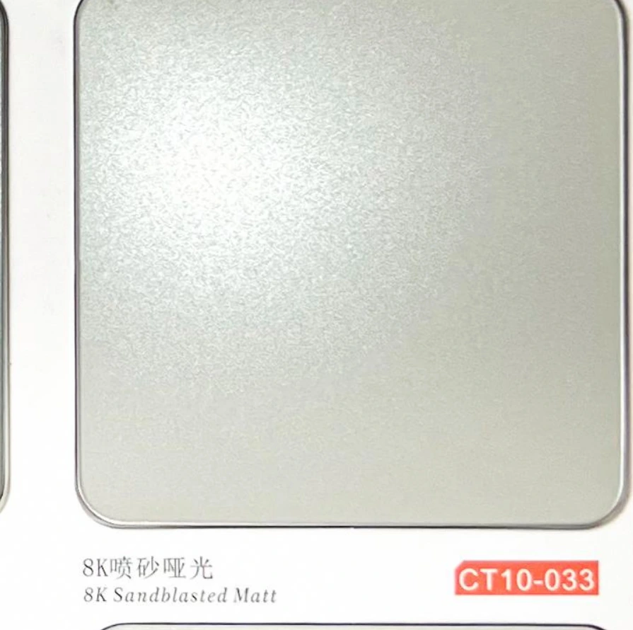 CT10-033 8K Sandblasted Matt Stainless Steel Sheet