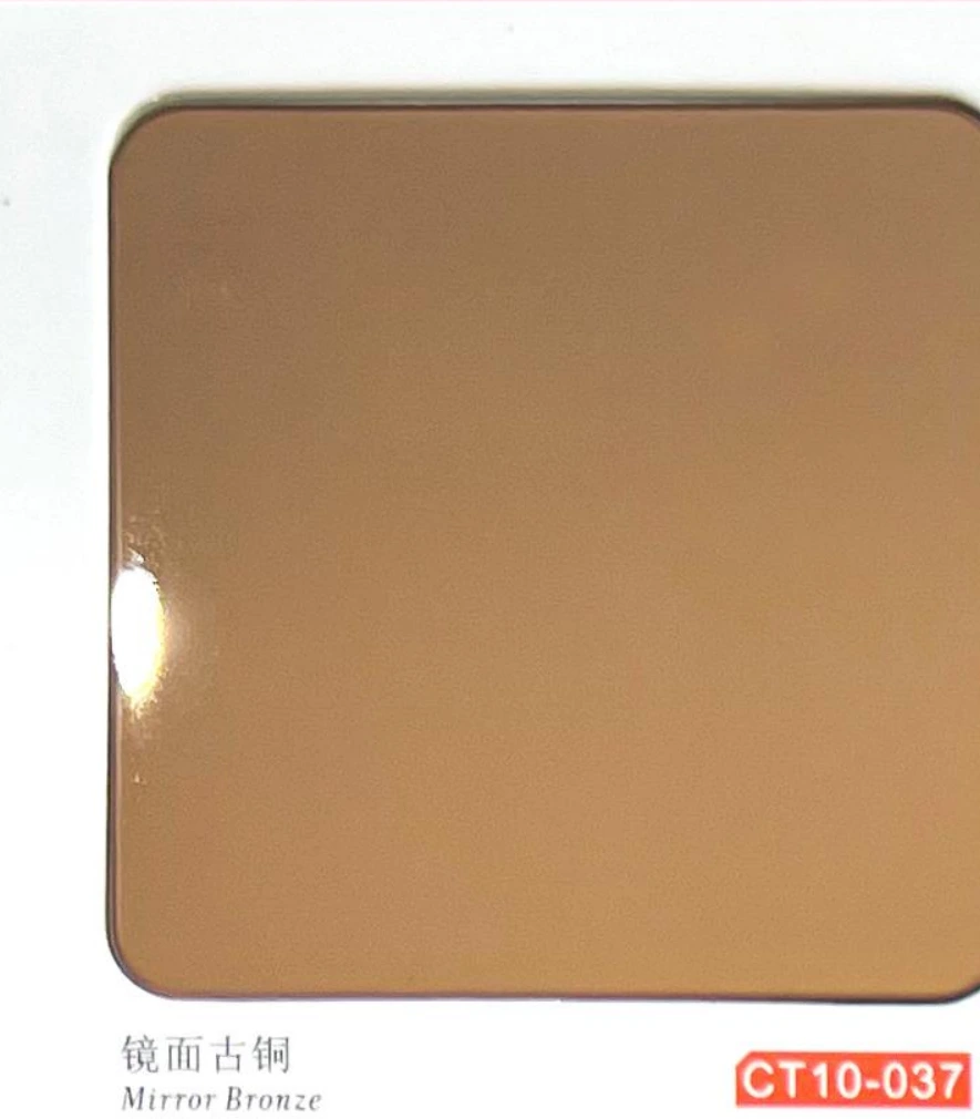 CT10-037 Mirror Bronze Stainless Steel Sheet