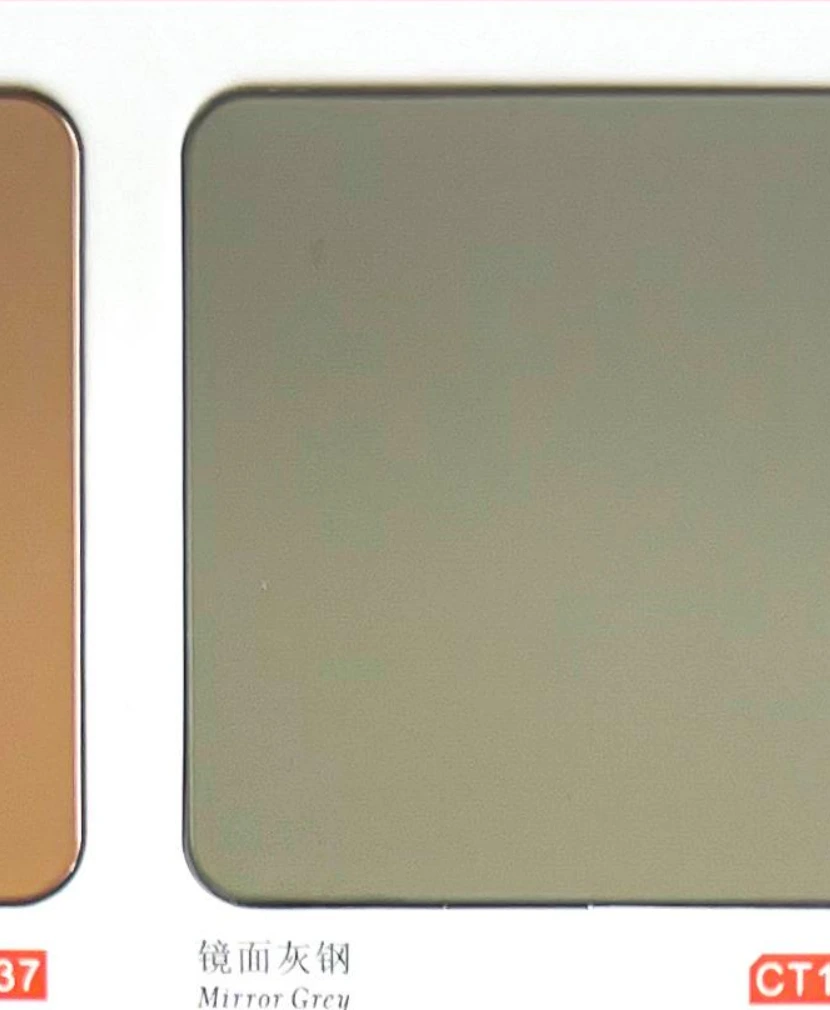 CT10-038 Mirror Grey Stainless Steel Sheet