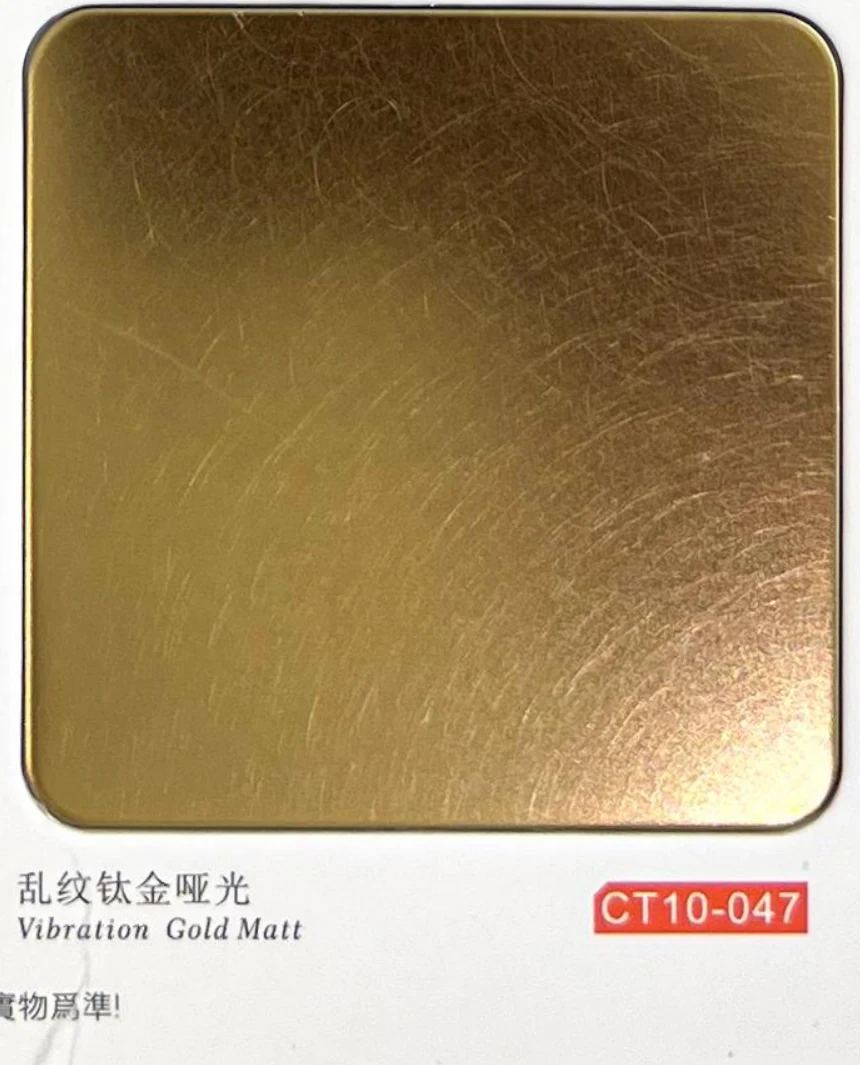 CT10-047 Vibration Gold Matt Stainless Steel Sheet