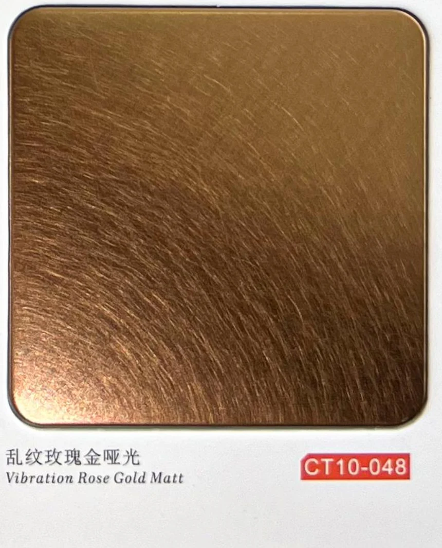 CT10-048 Vibration Rose Gold Matt Stainless Steel Sheet