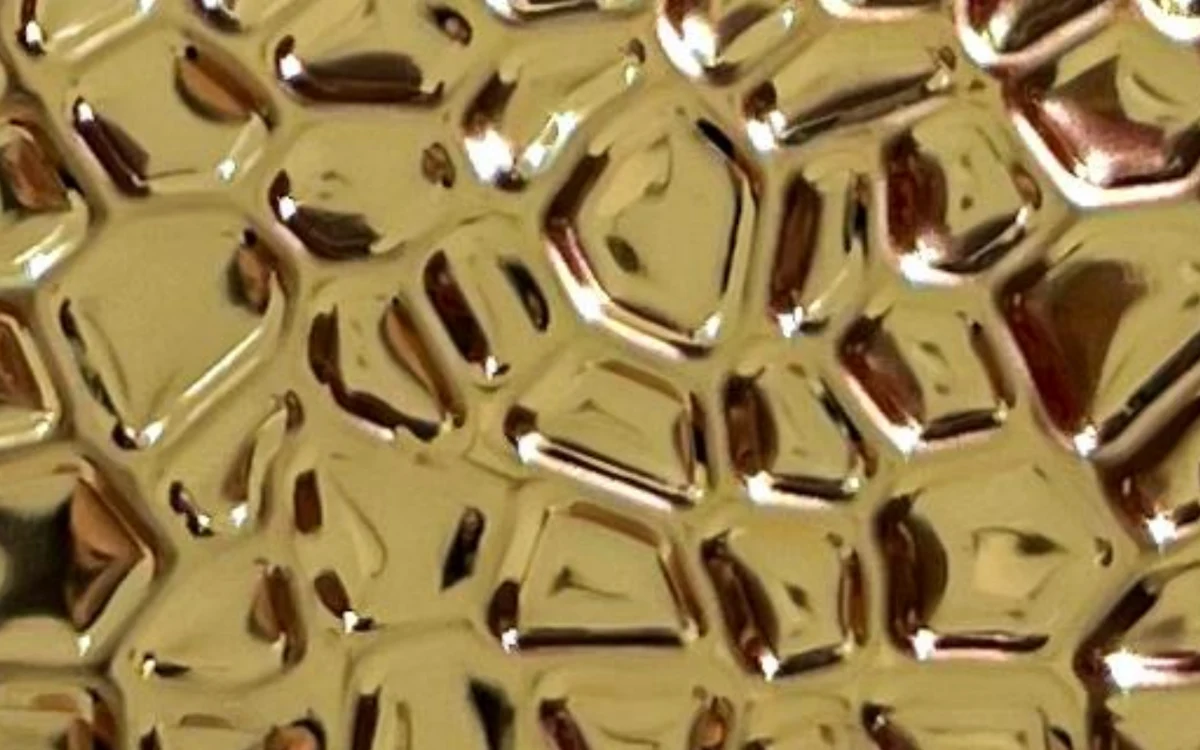 CT10-071 8K Mirror Gold Honeycomb Stainless Steel Sheet