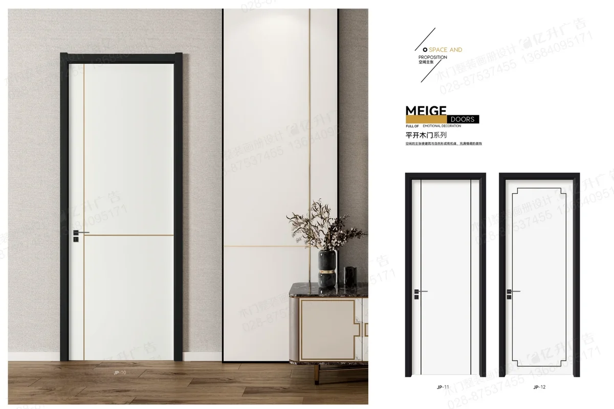 Moisture Proof Hotel Bathroom Wooden Door